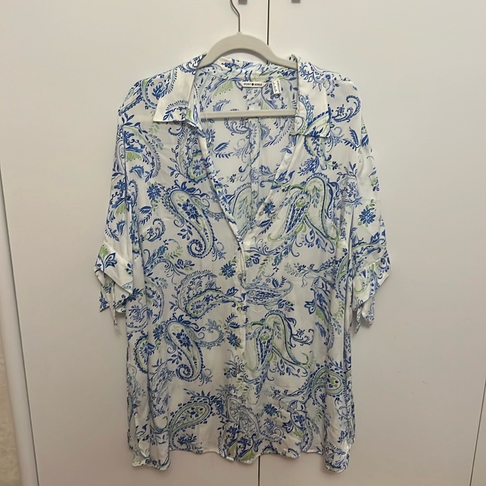 Long button down shirt